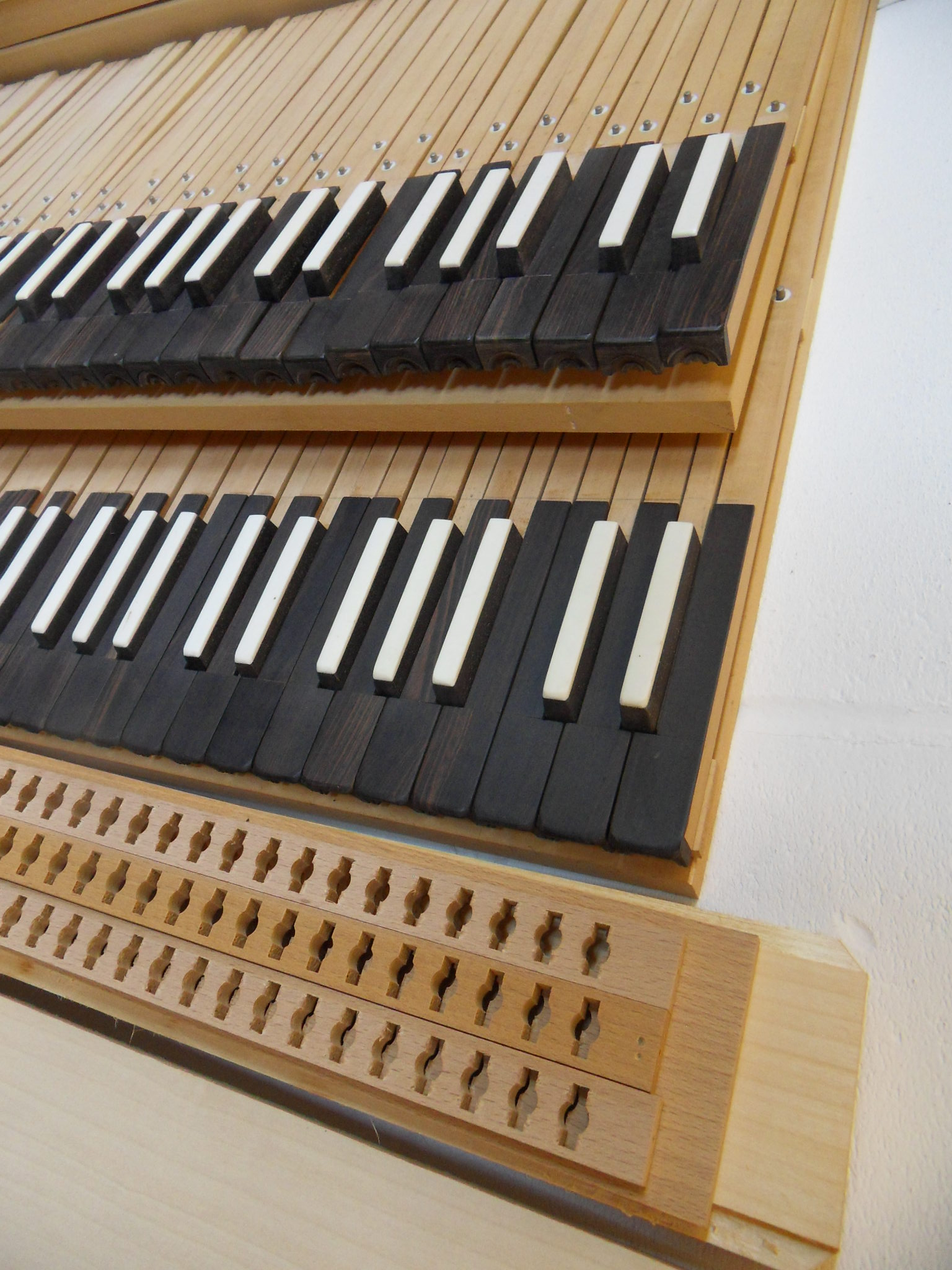 harpsichord by john morley 8 foot and 4 foot stops with buff five