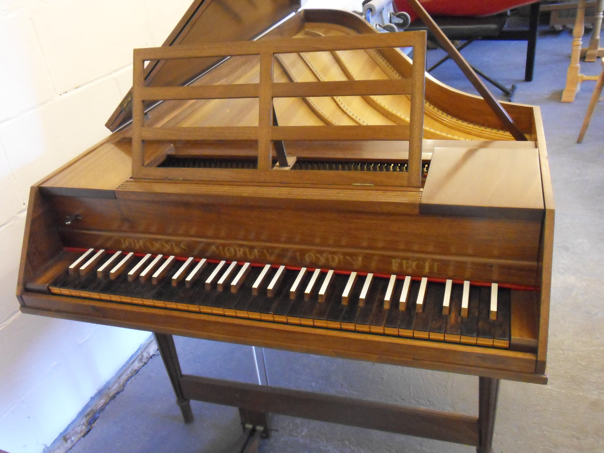 harpsichord by john morley 8 foot and 4 foot stops with buff five
